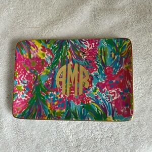 Lilly Pulitzer Trinket Tray with AMR Monogram